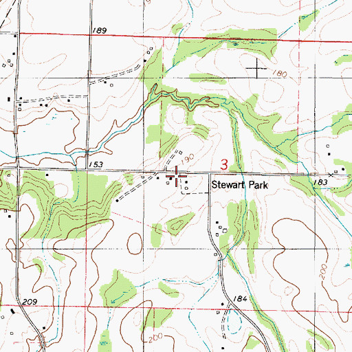 Topographic Map of Martin Stewart School (historical), AL