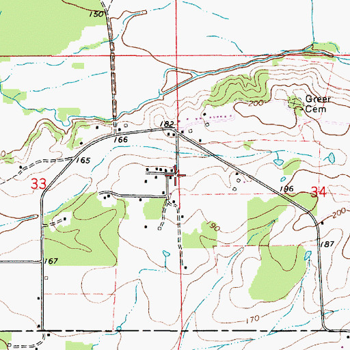 Topographic Map of May Lee Church (historical), AL