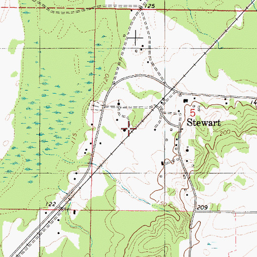 Topographic Map of Miles Chapel Church, AL