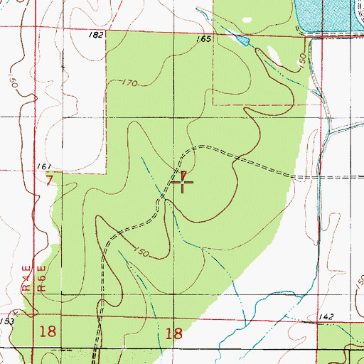 Topographic Map of Moravian Hall Plantation (historical), AL