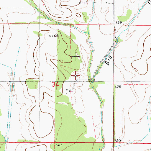 Topographic Map of Mount Moriah Church (historical), AL