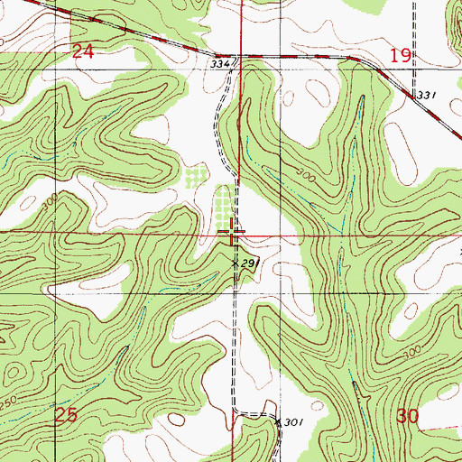 Topographic Map of Pleasant Grove Church (historical), AL