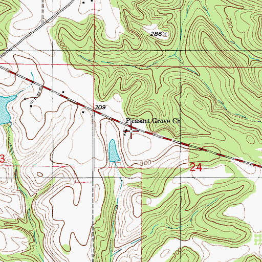 Topographic Map of Pleasant Grove School (historical), AL