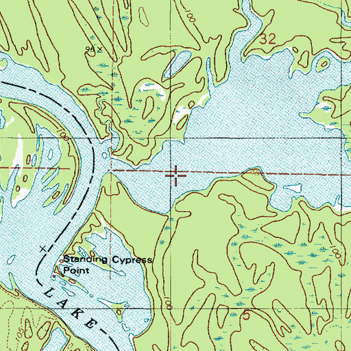 Topographic Map of Pole Bridge Branch, AL