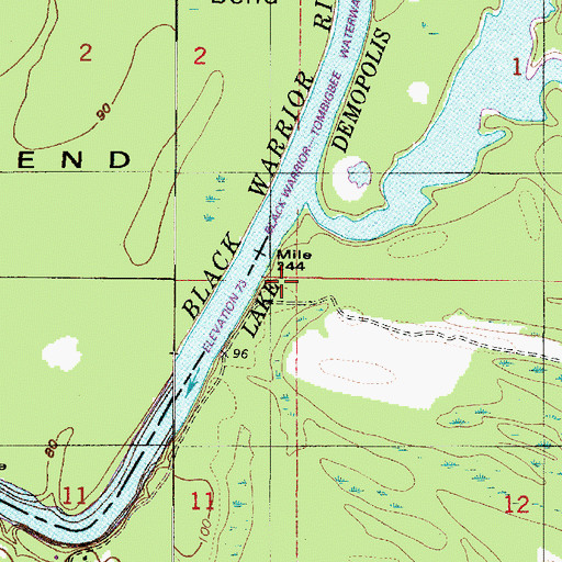 Topographic Map of Port Royal, AL