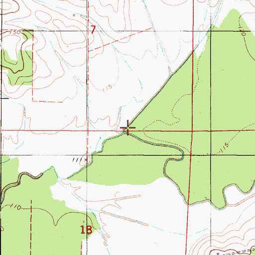 Topographic Map of Posey Branch, AL