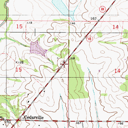 Topographic Map of Praine Chapel (historical), AL