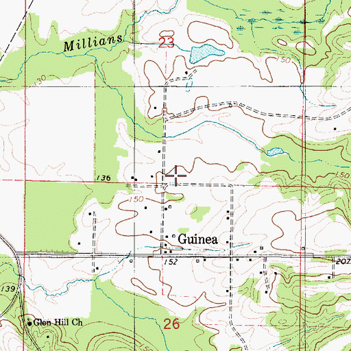 Topographic Map of Rosenwald School (historical), AL