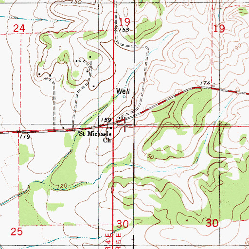 Topographic Map of Saint Michaels School (historical), AL