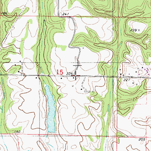 Topographic Map of Saint Pauls Church, AL