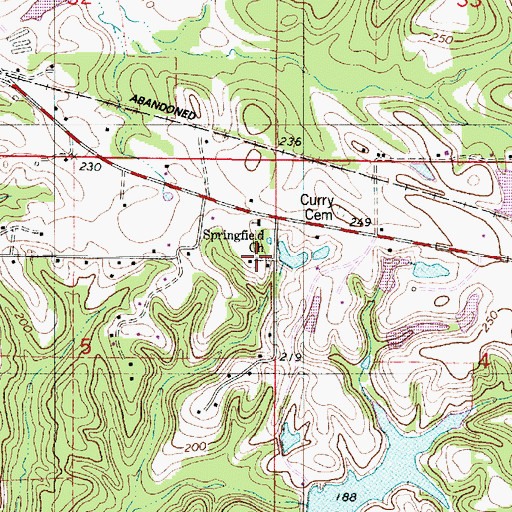 Topographic Map of Springfield School (historical), AL
