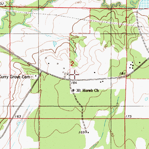 Topographic Map of Sunshine, AL