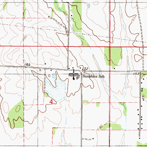 Topographic Map of Sunshine Church (historical), AL