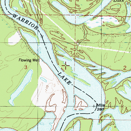 Topographic Map of Wildmans Island, AL