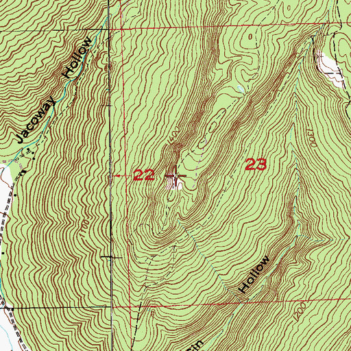 Topographic Map of Baugh Mine, AL