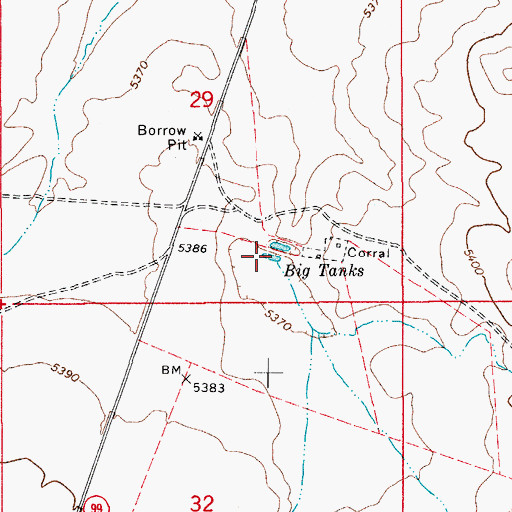 Topographic Map of Big Tanks, AZ