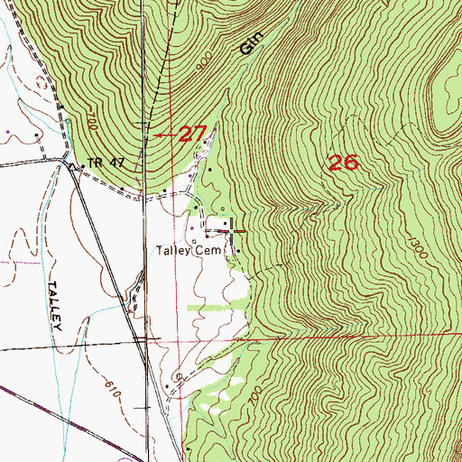 Topographic Map of Bethlehem Church, AL