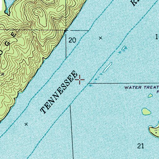 Topographic Map of Caldwell Bar, AL