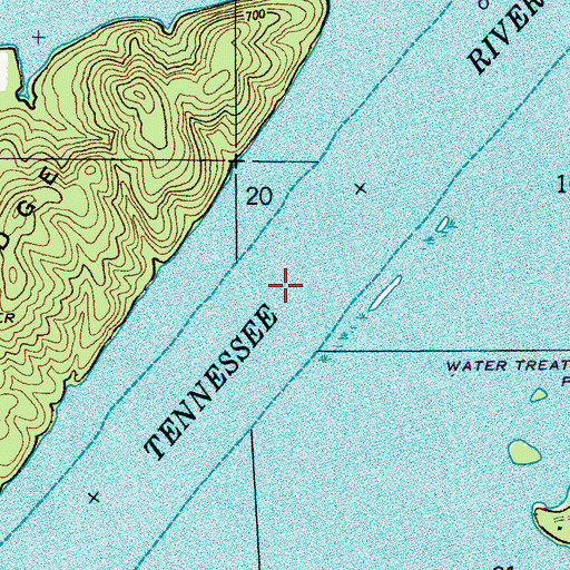 Topographic Map of Caldwell Ferry (historical), AL