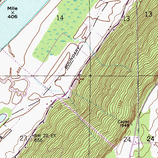 Topographic Map of Cameronsville School (historical), AL