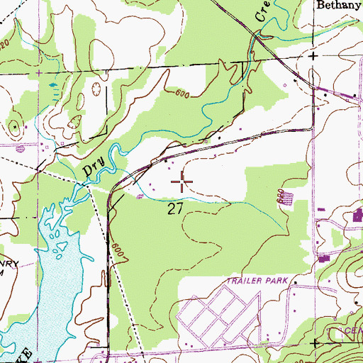 Topographic Map of Camp Scottsboro, AL