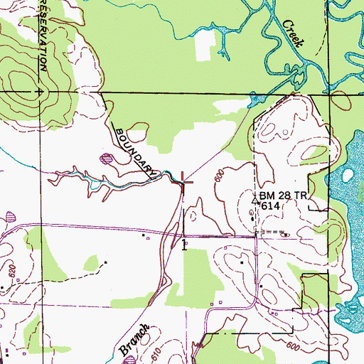 Topographic Map of Caney Cove Creek, AL