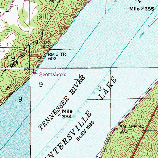 Topographic Map of Chisenhall Bar, AL