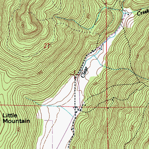 Topographic Map of Clear Creek Hunting Club, AL