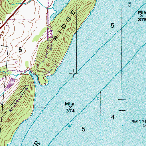 Topographic Map of Cooleys Landing (historical), AL