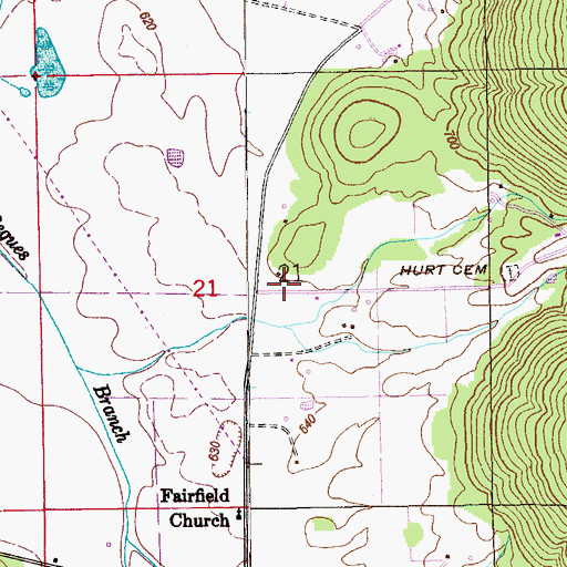 Topographic Map of Fairfield (historical), AL