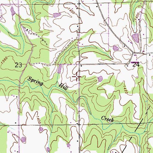 Topographic Map of Faith Church, AL