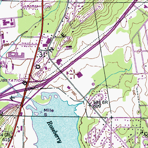 Topographic Map of Holiday Shopping Center, AL