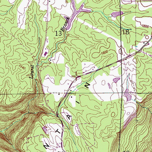 Topographic Map of Holly Springs School (historical), AL