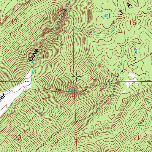 Topographic Map of Jacobs Mine Number 2, AL