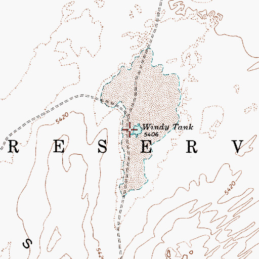 Topographic Map of Windy Tank, AZ