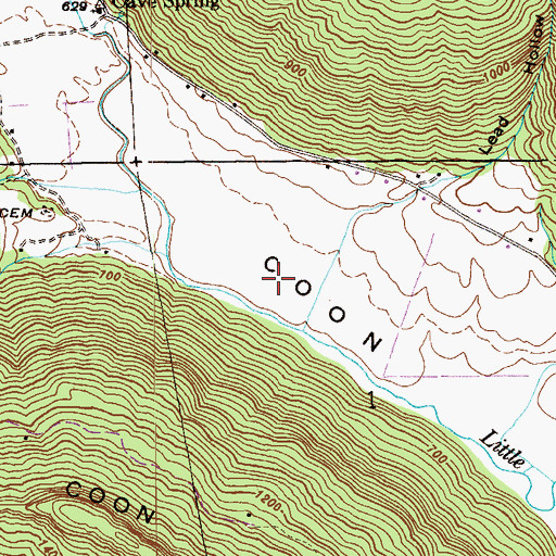 Topographic Map of Kirby Creek (historical), AL