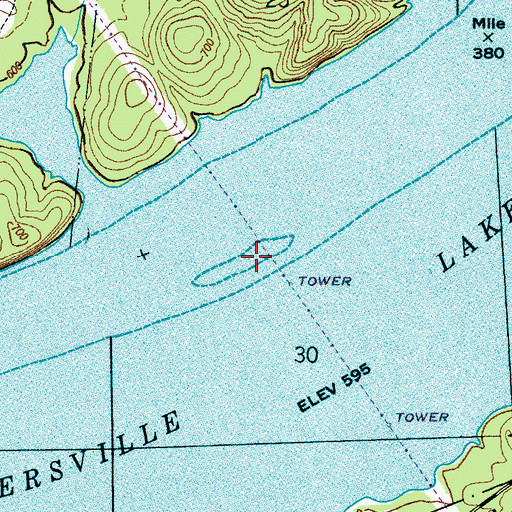 Topographic Map of Larkins Towhead (historical), AL