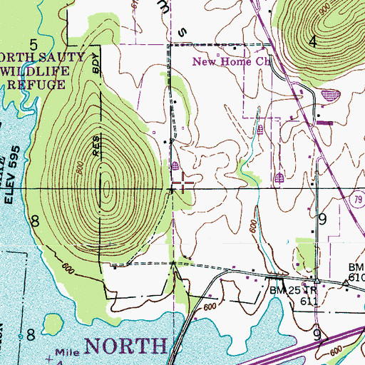 Topographic Map of McCutchen Church (historical), AL