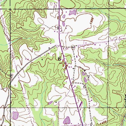 Topographic Map of Morning Star Church, AL