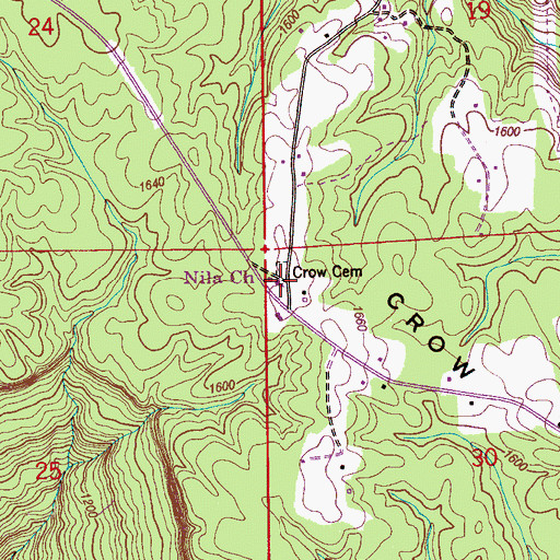 Topographic Map of Nila Church, AL
