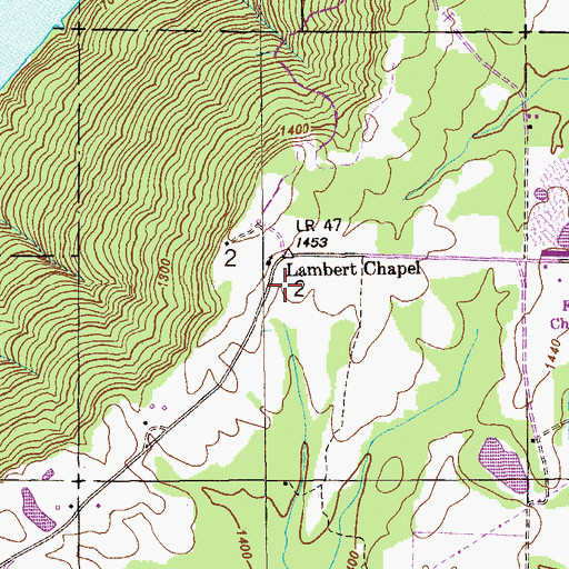 Topographic Map of Nobles Mill (historical), AL