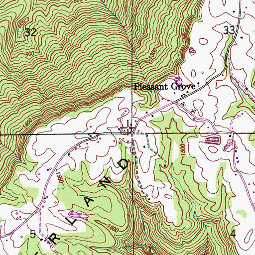 Topographic Map of Pierceton Church, AL