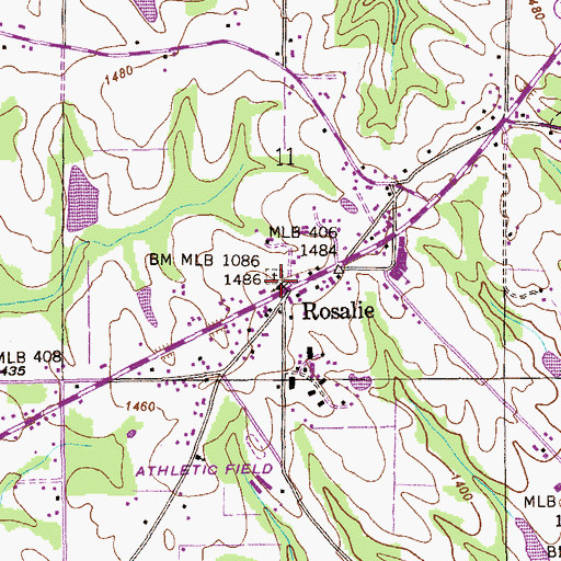 Topographic Map of Pleasant Hill Church, AL