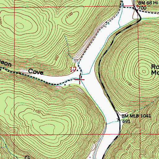 Topographic Map of Puncheon Creek, AL