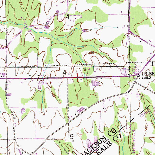 Topographic Map of Ragsdell Store (historical), AL