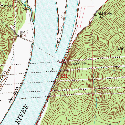 Topographic Map of Reese Ferry Landing, AL