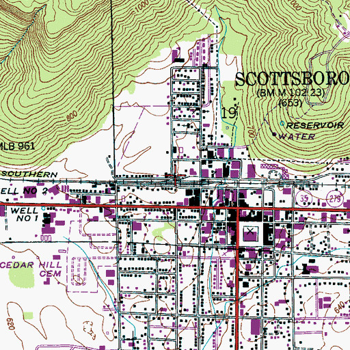 Topographic Map of Saint Elizabeth Baptist Church, AL