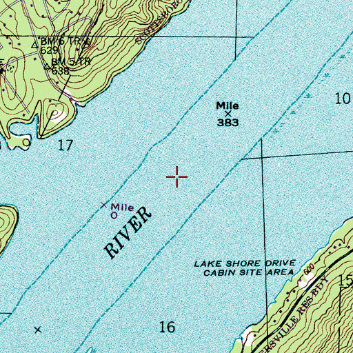 Topographic Map of Section Ferry (historical), AL