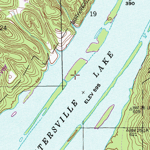Topographic Map of Snodgrass Landing (historical), AL