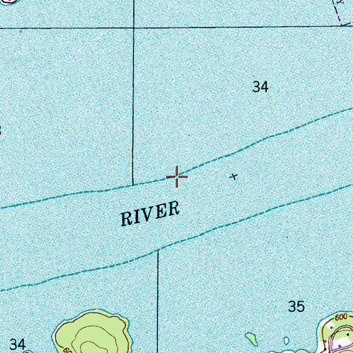 Topographic Map of Staples Landing (historical), AL